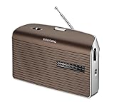 Grundig GRN1550 Music60 Radio, Marrone/Argento