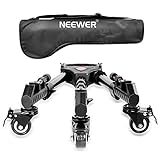 Neewer Dolly Carrello Base di Treppiede con Ruote in Gomma e Montatura Regolabile di Gambe per Fotocamera DSLR e Videocamera Canon Nikon Sony