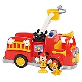 Just Play Set da gioco Autopompa di Topolino Disney con personaggio e veicolo, effetti luminosi e sonori, giocattoli per bambini dai 3 anni