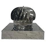 EINSIDE Comignoli girevoli, cappello eolico per camini in acciaio inox AISI 304, base quadrata 42x42 cm