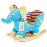 Bieco Cavallo a dondolo per bambini Elefante, 60 cm | Seggiolino a dondolo per bambini con cintura di sicurezza | Cavalluccio a dondolo | Dondolo per bambini | Dondolo bambini 1 anno | cavallo dondolo