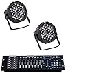 SLS SHOP 2 X FARO RGB 36 LED STROBO DMX + CONTROLLER DMX 512