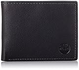 Timberland Portafoglio da uomo in pelle Wellington RFID Bifold Commuter Security Wallet, nero, taglia unica