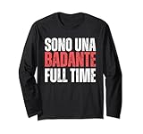 Sono Una Badante Full Time Divertente Maglia a Manica