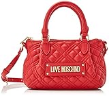 Love Moschino Borsa Quilted Pu Rosso, BORSA A SPALLA Donna, Blu Denim, 15x24x10