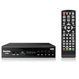 Romicta Decoder Digitale Terrestre 2024, Decoder DVB-T2 1080P H265 HEVC 10Bit, Ricevitore Digitale Terrestre USB PVR Youtube LCN HDMI SCART Lettore Multimediale, Telecomando Universale 2in1