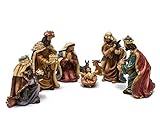 Joy Christmas Natività in Resina Completa da 9 cm Set 8 pezzi Presepe - 46000