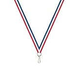 Trophee - Nastro sportivo per capelli, colore: blu/bianco/rosso, confezione da 50 pezzi