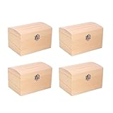 Forzieri del tesoro in legno, set da 4, colorabili, forziere del tesoro, portagioie