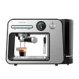 Cecotec Macchina da Caffè Espresso Power Espresso 20 Square Pro. 1450 W, 20 Bar, Thermoblock, Vaporizzatore, 2 Tazze di Caffè, Serbatoio Acqua Rimovibile da 1 Litro, Vassoio Riscaldante Tazze