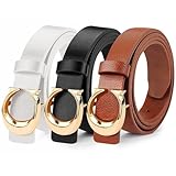 Hengxinchen 3 Pezzi Elastic Waist Belt Ladies, 105CM C-Shaped Buckle Leather Belt Ladies, 3 Color Belt Ladies, Vintage Waist Belt, Wide Belt Ladies per Jeans Pantaloni Dress