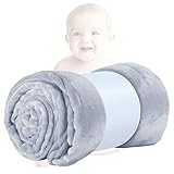 HUIEYE Coperta Plaid Morbida,Coperta In Microfibra Peluche,Coperta Pile,Plaid Divano Super Morbida Per Bambini Passeggino Und Biancheria Da Letto Soffice Neonat Morbida,70 X 100CM(Grigio chiaro)