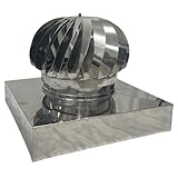 EINSIDE Comignoli girevoli, cappello eolico per camini in acciaio inox AISI 304, base rettangolare 42x52 cm