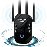 QLOCOM 2024 Nuova Ripetitore WiFi Potente per Casa 1200Mbps, Amplificatore WiFi Dual Band 5GHz & 2.4GHz Ripetitore Segnale WiFi con WPS, WiFi Extender Compatibile con Modem Router