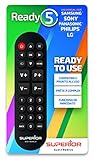 Superior Ready 5 - Telecomando universale autoapprendente compatibile con tutte le TV e SMART TV - Subito pronto per LG / SAMSUNG / SONY / PANASONIC / PHILIPS