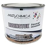 Multichimica Resinstuk Stucco In Pasta Per Vetroresina Bicomponente Adatta Alla Riparazione Di Superfici In Vetroresina Di Barche Camper Caravan 500 Ml