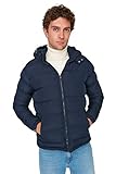 Trendyol Giacca in Tessuto con Cappuccio Basic da Uomo Regular Fit Capispalla, Blu Navy, M