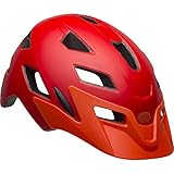 BELL Sidetrack-Casco per Bambini, Ciclismo, Matte Red/Orange, Unisize (50-57 cm)