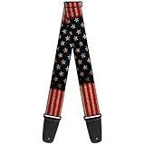 buckle-down tracolla per chitarra 34-60" Vintage US Flag Stretch