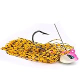 1 Pz Jig Head Frog Silica Skirt Esche da Pesca Crankbait 80mm 15g Realistico Decoy Silicone Wobbler Esca Dura Maschere for la Pesca (Size : C)