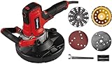 Einhell Smerigliatrice per Muro e Cemento Te-Dw 180 (1300 W, 0-3000 Min-1 Oscillazioni, Ø180 mm, Disco da Smeriglio a Velcro, Mola a Tazza Diamantata, Spazzola in Acciaio, 6 Dischi da Smeriglio)