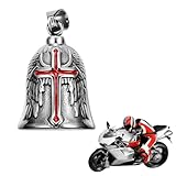 Suevut Guardian Bell Campanella Portafortuna Moto, Campanella Moto Rosso Oleoso, Angelo Custode Motociclista Campanella, con Anello Appeso, per Auto Elettriche, Biciclette, Moto