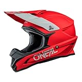 O NEAL | Casco da motocross | MX Moto | Calotta in ABS, Standard di sicurezza ECE 22.05, Prese d aria per una ventilazione e un raffreddamento ottimali | Casco 1SRS solido | Adulto | Rosso | Taglia M