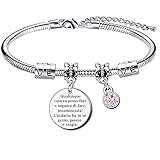 GUOYU Bracciale di ispirazione per Donna Ragazza Personalizzato A-Z Lettera iniziale Gioielli Cuff Braccialetto Amica Incoraggiamento Regalo di compleanno Regalo per Lei (0)