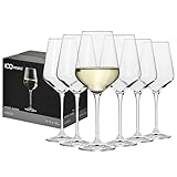 Krosno Grandi Bicchieri Calice Vino Bianco | Set di 6 | 390 ML | Collezione Avant-Garde | Ideale per la Casa, Ristorante Feste e Ricevimenti | Adatto alla Lavastoviglie