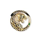 Kiani Leopardo Pendente/Spilla, Argento sterling Argento Metallo, Zirconia cubica