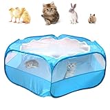 KBIBCK Box Pieghevole per Animali Domestici, Recinzione per Cani, Box Cani per Interno, Box per Animali Domestici per Cuccioli, Conigli, Gatti, per Interni o Esterni, 93 x 43 cm