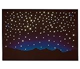 Cielo Luminoso a LED con Funzione Touch, Fibra Ottica, Alimentato a Batterie, Accessorio per Presepe 40x60x2,5 cm - Made in Italy