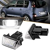 OZ-LAMPE Luce Targa a LED per Citro-en C3 PICASSO C4 C5 BERLINGO B9 M49 M59 SAXO XSARA PICASSO, Lampada Targa a LED per Peuge-ot 206 T1 T3E 207 407 406 New 306 307 308 5008 Partner Tepee 2 Pezzi