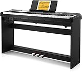 Donner Professionale Pianoforte Digitale 88 Tasti Pesati con Supporto per Pianoforte e Pedale, Full Weighted Piano Elettroniche Fullsize per Principianti, DEP-20