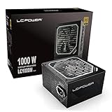 LC-POWER LC1000M Alimentatore PC 1000W, ATX Completamente Modulare, 80 Plus Gold (Serie Modulare Super Silenziosa) 1000 Watt PSU, Nero
