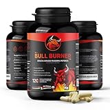 Bull Burner Brucia Grassi Potenti Veloci, Drenante Forte Dimagrante Efficace, 120 Capsule per Dimagrire Velocemente Donna e Uomo con Glucomannano, Carnitina, Bromelina, Te  Verde - Prodotto in Italia