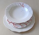 Richard Ginori servizio 18 piatti x 6 persone Duchessa Opera Corallo in porcellana Bone China Made in Italy