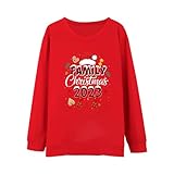 Felpa per Tutta la Famiglia Natalizi Invernale Felpe di Natale Uomo Donna Maglione Famiglia Stampato Natalizie Curvy Set Pullover Christmas Caldo Coppia Fidanzati da Natale Pullover Natalizia Family