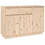 vidaXL Credenza 110x34x75 cm in Legno Massello di Pino