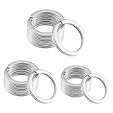 Gimars 30pcs Anelli in Acciaio Inox 304 Aneli per Portachiavi 3 Ø 20mm 25mm 30mm/Anelli Spaccati Rotondi Piatti Portachiavi Anelli Portaoggetti per Lavori Artigianati DIY