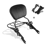 Sissy Bar compatibile con Harley Davidson Electra Glide Ultra Limited 14-23 incl. portapacchi e kit montaggio nero