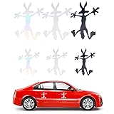 SUPERFINDINGS 6 Pz 6 Stili Cartoon Coyote Splat Decal Riflettente Dent Fix Car Decal Coyote Sticker Splat Graphic Decalcomania per Auto per Finestrini Dell Auto Laptop Bagagli