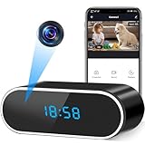 UYIKOO Telecamera Spia WiFi, 2,4G/5G Telecamera Nascosta Orologio 120° Angolo Ampio, Senza Fili 1080P HD Spy Cam con Visione Notturna Rilevamento del Movimento Controllo Tuya APP