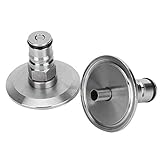 Atyhao 2Pcs 304 Homebrew Keg 1.5in Tri-Clamp to Ball Lock Post Adapter Brewing Fitting Clamp per Homebrew Beer conry Keg Ball Lock