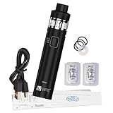 VAPTIO Solo 2 Kit Sigaretta Elettronica 3000mAh 50W Potenza Tutto in Uno Penna Vape,Serbatoio da 4,0 ml con Bobina a rete da 2 pezzi da 0,2 ohm,No Liquido No Nicotina(Nero)