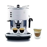 De Longhi ICONA ECO311.W Macchina da Caffè Espresso Manuale e Cappuccino, in Polvere e Cialde E.S.E., Spegnimento Automatico, Serbatoio Estraibile da 1.4L, Potenza 1100W, Scaldatazze, Bianco