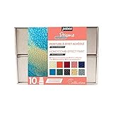 Pebeo Cofanetto Collezione Fantasy Prisme-Kit Pittura Effetto Alveolare-10 Flaconi da 45 ml Assortiti-2 Cerne Relief 20 ml + 4 pipette + 1 Spugna + Guida Creativa, 45ml, 200 Unità