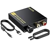 PROZOR D/A Convertitore Digitale ad Analogico Supporta Dolby Digital DTS PCM 5.1CH a 2CH Decodificatore DAC con Volume Regolabile Adattatore Audio Coassiale/SPDIF a RCA con Cavo 2RCA a 3.5mm