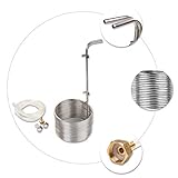 BACOENG Food Grade Stainless Steel Wort Chiller with 2 x 150 cm hoses, 5/16"