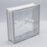 Blocco di vetro Basic cloud chiaro lucido 24x24x8 cm - 4 pezzi